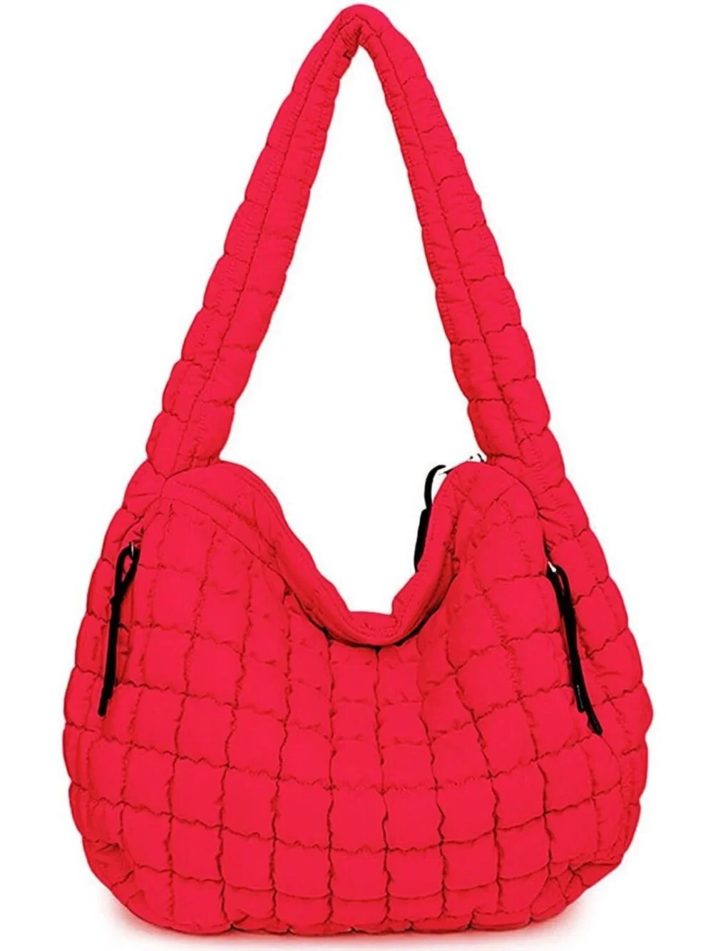 Lightweight Quilted Puffer Tote Bag | Stylish Hobo for Work, Gym & Travel